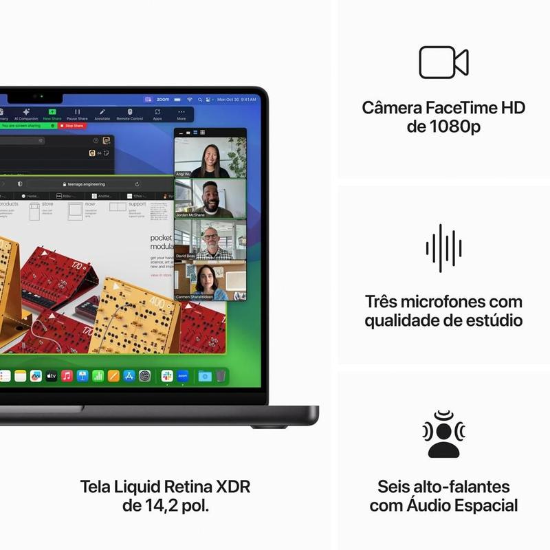 Notebook MacBook Pro Apple, Tela Retina 14